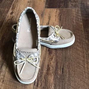Gold Sperry angelfish shoes